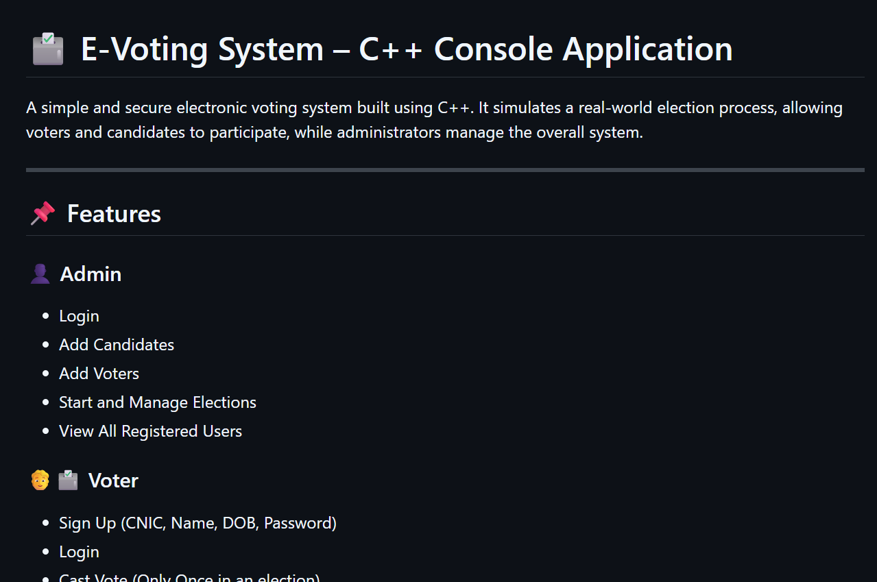 E-Voting System in C++